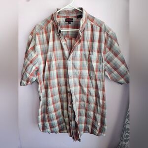 Wolverine Casual Plaid Button Down Shirt - Red and Gray